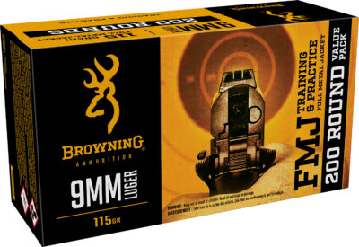 Browning Ammo B1918000969mm Luger 115gr Full Metal Jacket 200 Per Box/5 Case *Bulk Pack