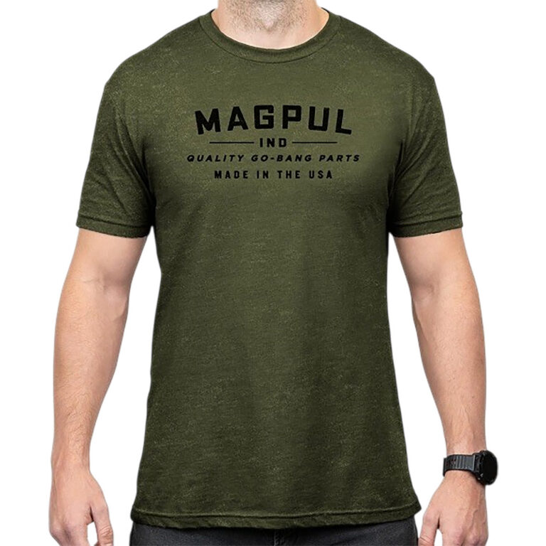 Magpul MAG1112-317 Go Bang Parts Olive Drab Heather Cotton/Polyester Short Sleeve Small Magpul MAG1112-317 Go Bang Parts Olive Drab Heather Cotton/Polyester Short Sleeve Small