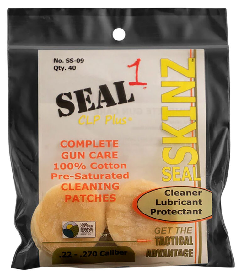 Seal 1 SS-09 Seal SKINZ Cleaning Patches/Cloths 22-270 Cal 1.25″ Cotton Seal 1 SS-09 Seal SKINZ Cleaning Patches/Cloths 22-270 Cal 1.25″ Cotton