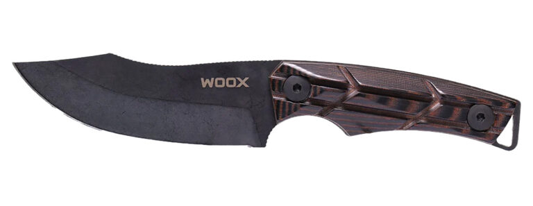 Woox BU.KNF061.01 Bad Boy  3.75″ Plain D2 Steel Blade American Walnut/Micarta X-Grip Handle 7.37″ OAL