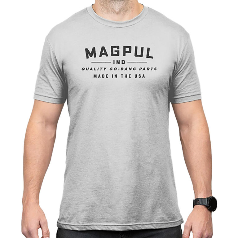Magpul MAG1112-041-XL Go Bang Parts Stone Gray Heather Cotton/Polyester Short Sleeve XL Magpul MAG1112-041-XL Go Bang Parts Stone Gray Heather Cotton/Polyester Short Sleeve XL