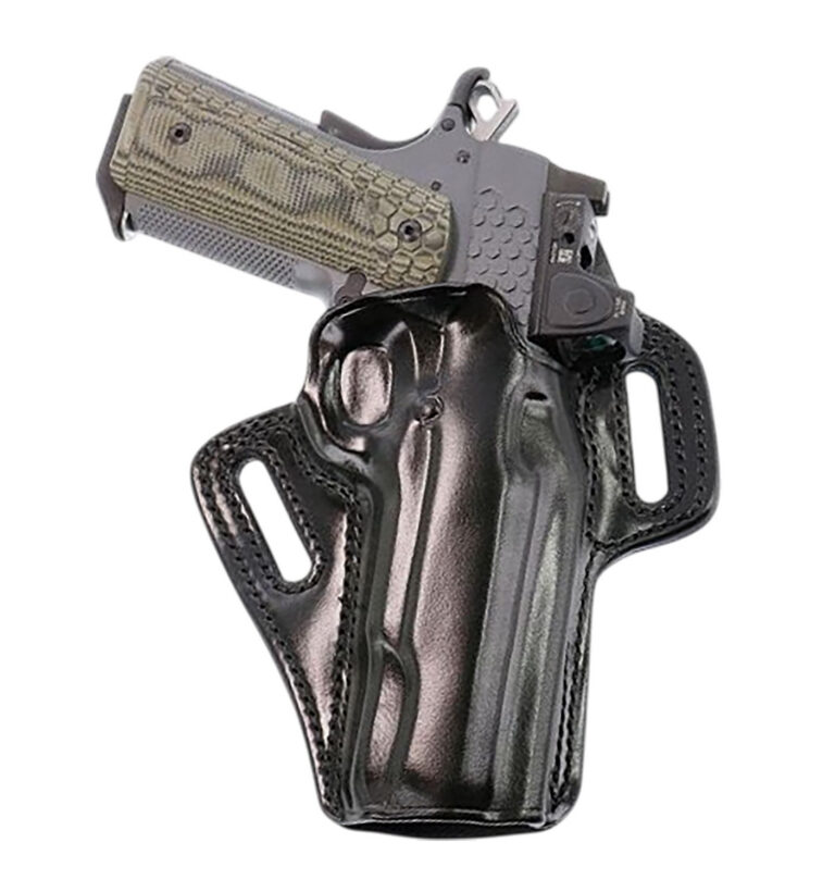 Galco APO212RB APO Strongside/Crossdraw OWB Black Steerhide Fits Kimber 1911 5″ Right Hand Galco APO212RB APO Strongside/Crossdraw OWB Black Steerhide Fits Kimber 1911 5″ Right Hand