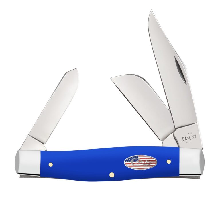 Case 16405 Stockman Large Folding Clip Point/Sheepsfoot/Spey Plain Tumble Polish Carbon Steel Blade, Smooth Royal Blue Synthetic Handle Case 16405 Stockman Large Folding Clip Point/Sheepsfoot/Spey Plain Tumble Polish Carbon Steel Blade, Smooth Royal Blue Synthetic Handle