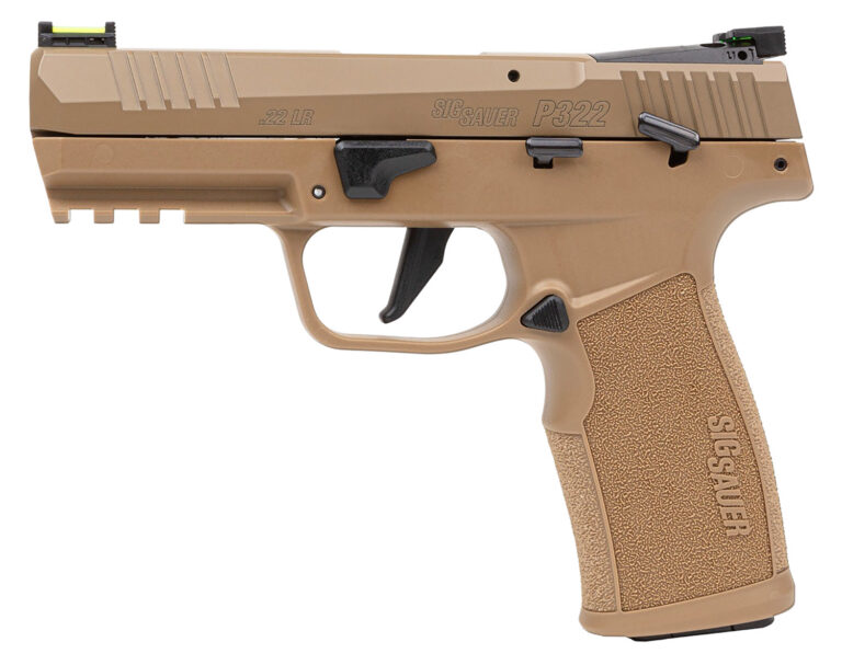 SIG P322 22LR 4″ SAO FO 20RD OR COY SIG P322 22LR 4″ SAO FO 20RD OR COY
