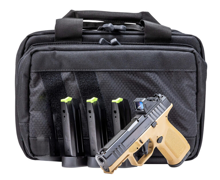 Rost Martin RM1C 9mm Pistol, FDE, OSP, w/ Optic, 4 Mags (15/17rd), and Savior Range Bag Rost Martin RM1C 9mm Pistol, FDE, OSP, w/ Optic, 4 Mags (15/17rd), and Savior Range Bag