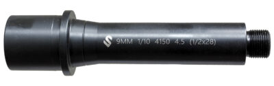 Lead & Steel Llc LS9MM4.5-28 AR9 9mm Luger 4.50″ Threaded Black Nitride Chrome Moly Vanadium