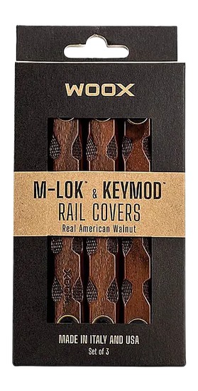 Woox SH.MLK005.S3 M-LOK Rail Covers  Micarta Green American Walnut 3Pack