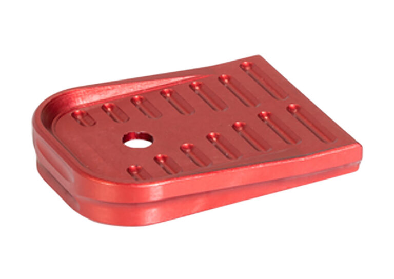 Timber Creek Outdoors GL43XMFPR Glock 43X Magazine Floor Plate Red Aluminum Timber Creek Outdoors GL43XMFPR Glock 43X Magazine Floor Plate Red Aluminum