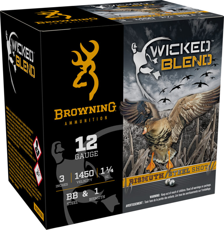 Browning Ammo B193431230 Wicked Blend  12Gauge 3″ 1 1/4oz BB/1BI Shot 25 Per Box/10 Case