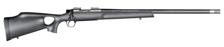 Christensen Arms 8010800505 Summit TI  308 Win 4+1 16.25″ Carbon Fiber Threaded Barrel, Natural Titanium Drilled & Tapped Receiver, Black Carbon Fiber Thumbhole Stock
