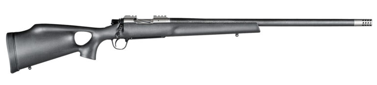 Christensen Arms 8010800405 Summit TI  6.5 Creedmoor 4+1 16.25″ Carbon Fiber Threaded Barrel, Natural Titanium Drilled & Tapped Receiver, Black Carbon Fiber Thumbhole Stock