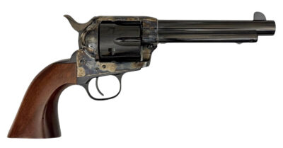 Taylors & Company 551018 1873 Cattleman Uberti 9mm Luger 6 Shot 5.50″ Blued Round Barrel, Cylinder & Steel Frame, Exposed Hammer