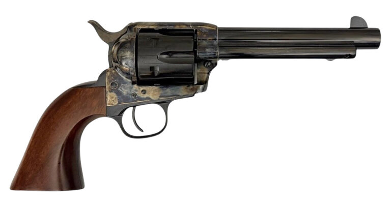Taylors & Company 551018 1873 Cattleman Uberti 9mm Luger 6 Shot 5.50″ Blued Round Barrel, Cylinder & Steel Frame, Exposed Hammer Taylors & Company 551018 1873 Cattleman Uberti 9mm Luger 6 Shot 5.50″ Blued Round Barrel, Cylinder & Steel Frame, Exposed Hammer