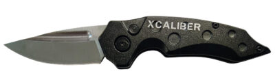 Xcaliber Knife Company  Switch Blade  2.41″ Folding Drop Point Plain Stainless D2 Steel Blade. 4.15″ Aluminum Handle