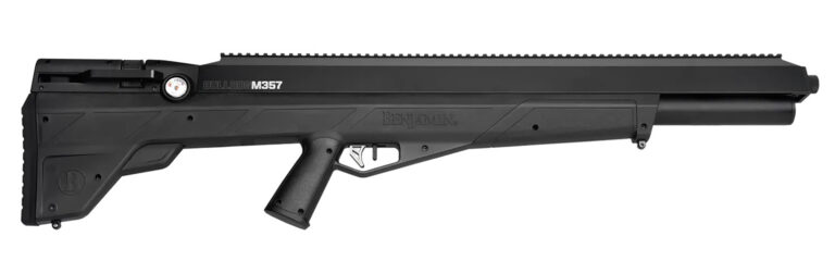 Benjamin BPBM3S Bulldog M357 PCP 357 Pellet 5 Shot Black Lothar Walther Barrel, Black Receiver w/Picatinny Rail, Fixed Bull Black Stock Benjamin BPBM3S Bulldog M357 PCP 357 Pellet 5 Shot Black Lothar Walther Barrel, Black Receiver w/Picatinny Rail, Fixed Bull Black Stock