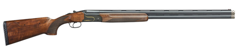 F.A.I.R. FRCRRAV2030 Carrera V 20 Gauge Break Open 3″ 2rd 30″ Black Over/Under Vent Rib Barrel, Black w/Gold Inlay Receiver, Walnut w/Adj Comb Stock, TechniChoke XP70 Choke System