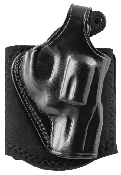 Galco AG286RB Ankle Glove  Size Fits Ankles up to 13″ Black Leather Hook & Loop Compatible w/Glock 26/27Gen3-5/Glock 33 Right Hand