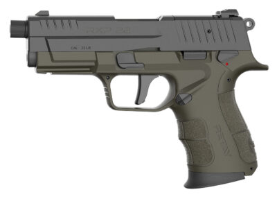 Retay USA RXP22ODBLKS10TH RXP 22 LR 10+1 4″ Threaded Barrel, Black Cerakote Optic Ready/Serrated Slide, OD Green Cerakote Polymer Frame w/Accessory Rail, RMR/RMSc Footprint