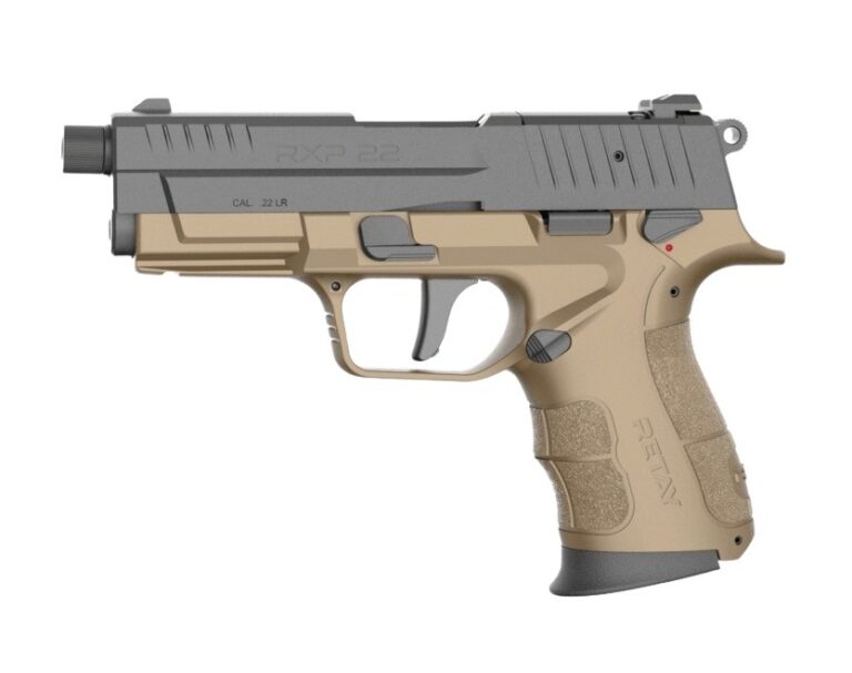Retay USA RXP22FDEBLKS13TH RXP 22 LR 13+1 4″ Threaded Barrel, Black Cerakote Optic Ready/Serrated Slide, Flat Dark Earth Cerakote Polymer Frame w/Accessory Rail, RMR/RMSc Footprint Retay USA RXP22FDEBLKS13TH RXP 22 LR 13+1 4″ Threaded Barrel, Black Cerakote Optic Ready/Serrated Slide, Flat Dark Earth Cerakote Polymer Frame w/Accessory Rail, RMR/RMSc Footprint