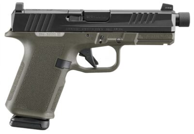 RUGER RXM  9MM 4.5IN THREADED BARREL  15RD OD GREEN MAGPUL GRIP TRITIUM  FRONT SIGHT TWO GL9 PMAGS 19436