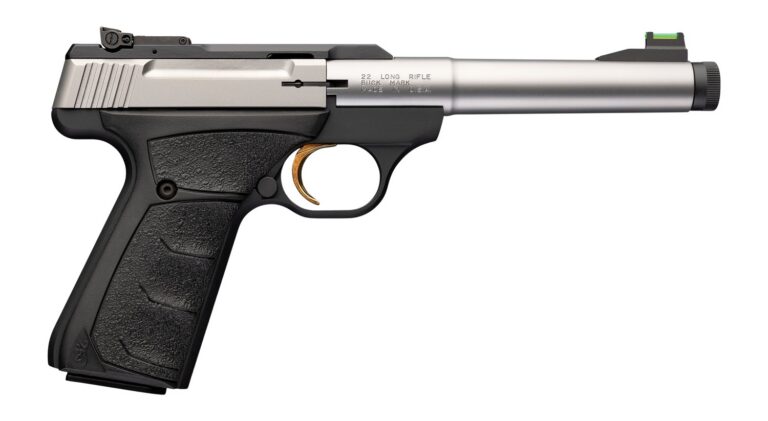 BUCK MARK CAMPER SS 22LR 5IN BARREL 10RD SILVER TB FO OVER MOLDED GRIP 051616490 BUCK MARK CAMPER SS 22LR 5IN BARREL 10RD SILVER TB FO OVER MOLDED GRIP 051616490