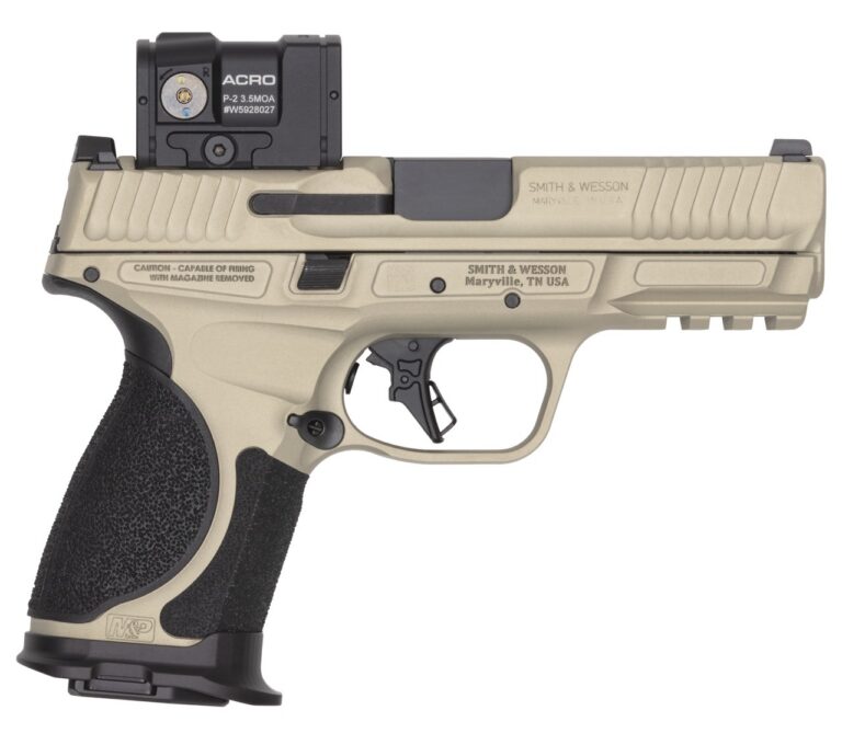 SMITH & WESSON M&P 9 M2.0 METAL COMPACT 9MM 4IN BARREL 15RD CHAMPAGNE NTS 14634 SMITH & WESSON M&P 9 M2.0 METAL COMPACT 9MM 4IN BARREL 15RD CHAMPAGNE NTS 14634