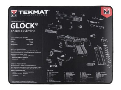 ULTRA 20 PISTOL CLEANING MAT TEKMAT ULTRA 20 GUN CLEANING MAT FOR GLOCK 42-43 BLACK