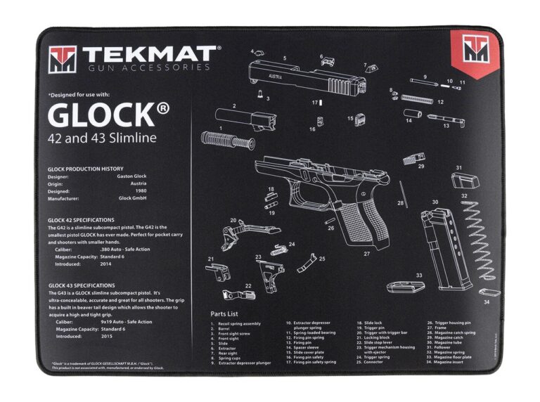 ULTRA 20 PISTOL CLEANING MAT TEKMAT ULTRA 20 GUN CLEANING MAT FOR GLOCK 42-43 BLACK ULTRA 20 PISTOL CLEANING MAT TEKMAT ULTRA 20 GUN CLEANING MAT FOR GLOCK 42-43 BLACK