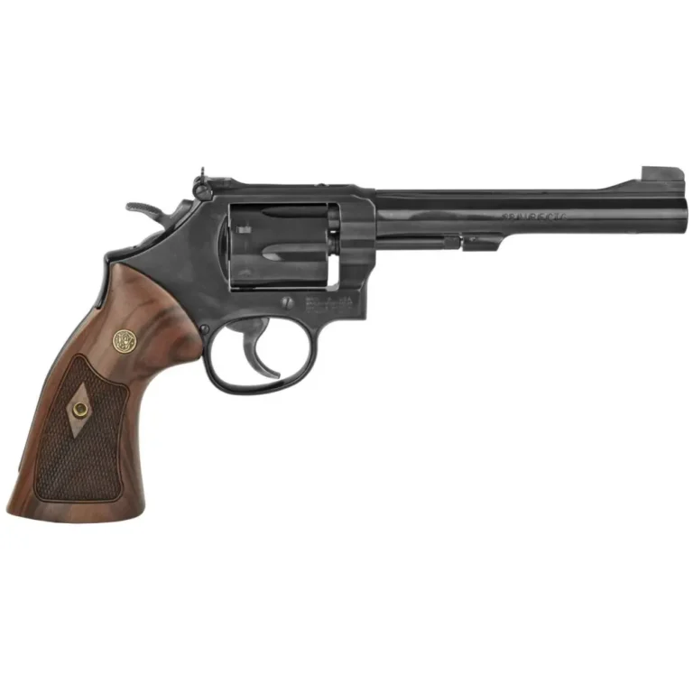 Smith & Wesson Model 48 6″ Classic 22 Magnum Revolver, Blue/Black, 6rd Wood Grips Smith & Wesson Model 48 6″ Classic 22 Magnum Revolver, Blue/Black, 6rd Wood Grips