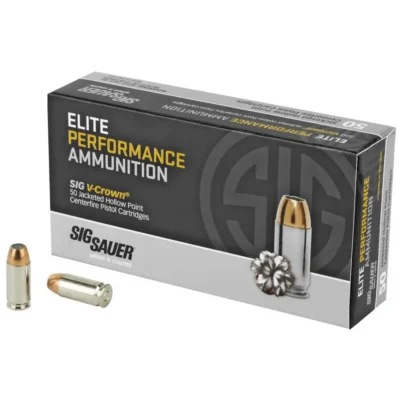 SIG AMMO 40SW 165GR ELITE V-CROWN JHP 50/20