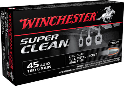 WIN SUPER CLEAN 45ACP 160GR FMJ ZINC 20/10