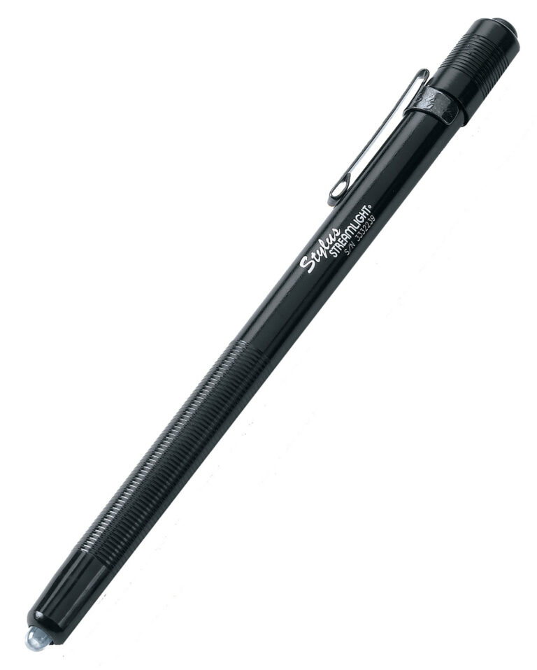 STYLUS 3-CELL BLACK W/WHITE LED STYLUS 3-CELL BLACK W/WHITE LED