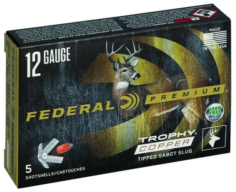 Federal Trophy Copper Sabot Slug, 12ga, 2.75″, 300gr, 5rd Box Federal Trophy Copper Sabot Slug, 12ga, 2.75″, 300gr, 5rd Box