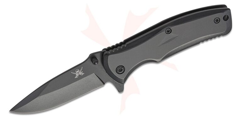 Skallywag Tactical Mini Jack Assisted Frame Lock Flipper Knife 2.5″ Black Drop Point Blade, Black Stainless Steel Handles – Mini Jack – Black