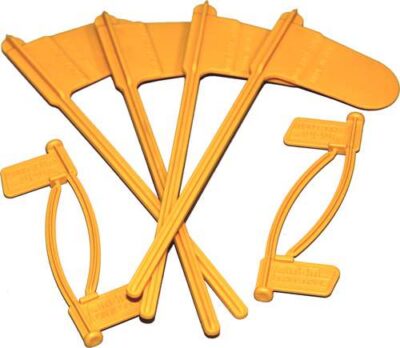MTM PISTOL AND RIFLE CHAMBER INDICATOR FLAGS YELLOW 8 PACK ( 6 PER CASE )