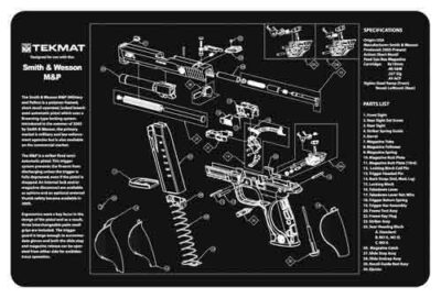TEKMAT GUNCLEANING MAT SMITH & WESSON M&P 11X17″