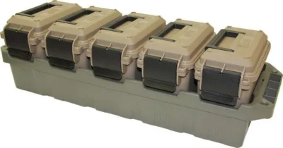 MTM AMMO CAN DARK EARTH/ARMY GREEN 5 CAN CRATE MINI CANS ( 3 PER CASE )