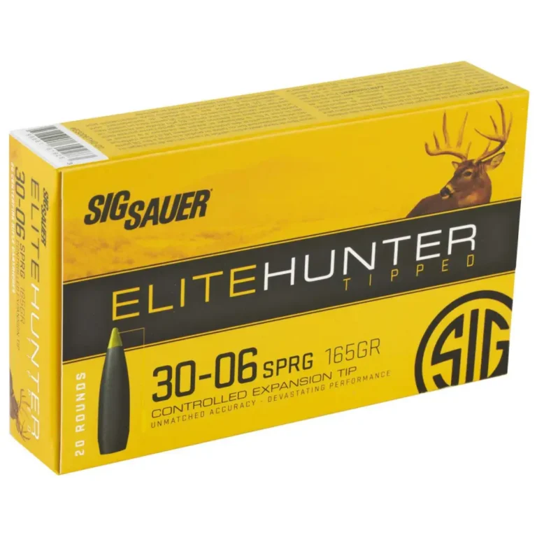 Sig Sauer E3006TH220 Elite Hunter Tipped 30-06Springfield 165gr Controlled Expansion Tip 20 Per Box/10 Case