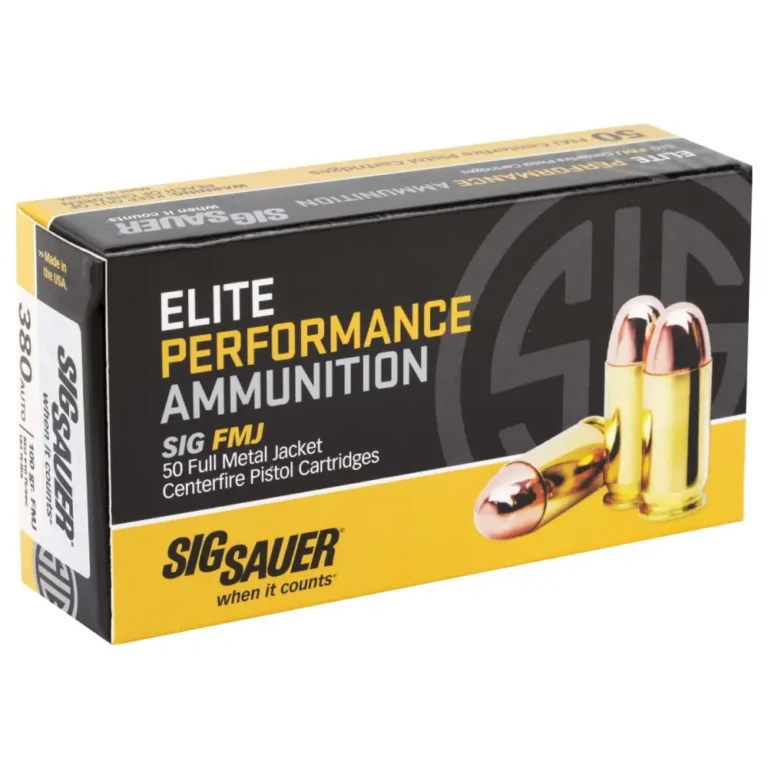 SIG AMMO 380ACP 100GR ELITE BALL FMJ 50/20 SIG AMMO 380ACP 100GR ELITE BALL FMJ 50/20