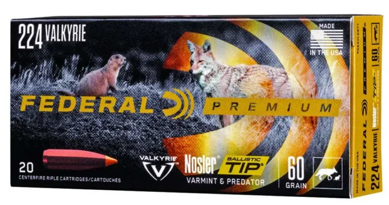 Federal P224VLKBT1 Premium V- Shok 224 Valkyrie 60 gr Nosler Ballistic Tip (NBT) Federal P224VLKBT1 Premium V- Shok 224 Valkyrie 60 gr Nosler Ballistic Tip (NBT)