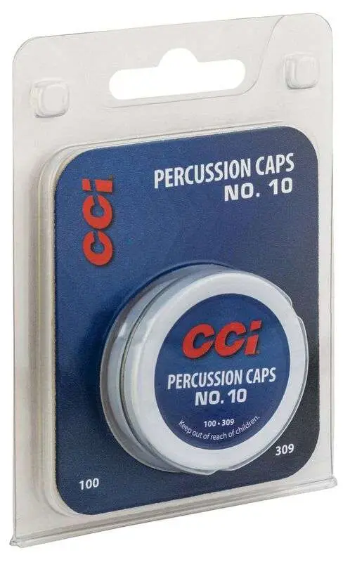 CCI 10 PERCUSSION CAPS – INVENTORY REGULATED 100 RD/BX 50 BX/CS CCI 10 PERCUSSION CAPS – INVENTORY REGULATED 100 RD/BX 50 BX/CS