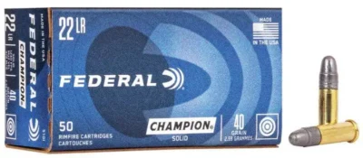 22LR 40GR SOLID HV LIGHTNING CHAMP 500RD