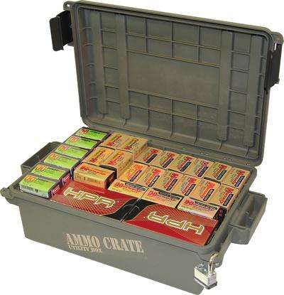 MTM AMMO CRATE 17.2 X10.7 X 5.5″ ARMY GREEN HOLDS ONE FLAT OF SHOTSHELLS ACR4 (4 PER CASE )