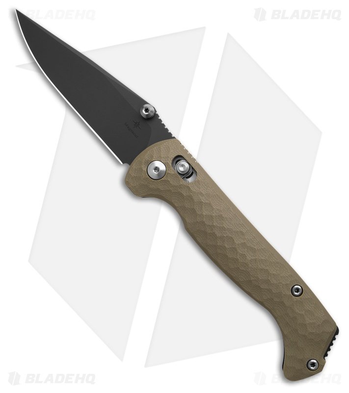 Toor Knives Dropwing Crossbar Lock Folding Knife 3.5″ CPM-MagnaCut Black KG Gunkote Drop Point Blade, Ranger Green G10 Handles Toor Knives Dropwing Crossbar Lock Folding Knife 3.5″ CPM-MagnaCut Black KG Gunkote Drop Point Blade, Ranger Green G10 Handles