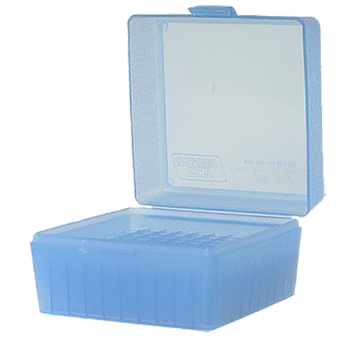 Ammo Box 100 Round 223 Flip Top Clr/Blue