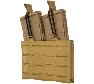RZR MOLLE Double Rifle Mag Pouch Coyote