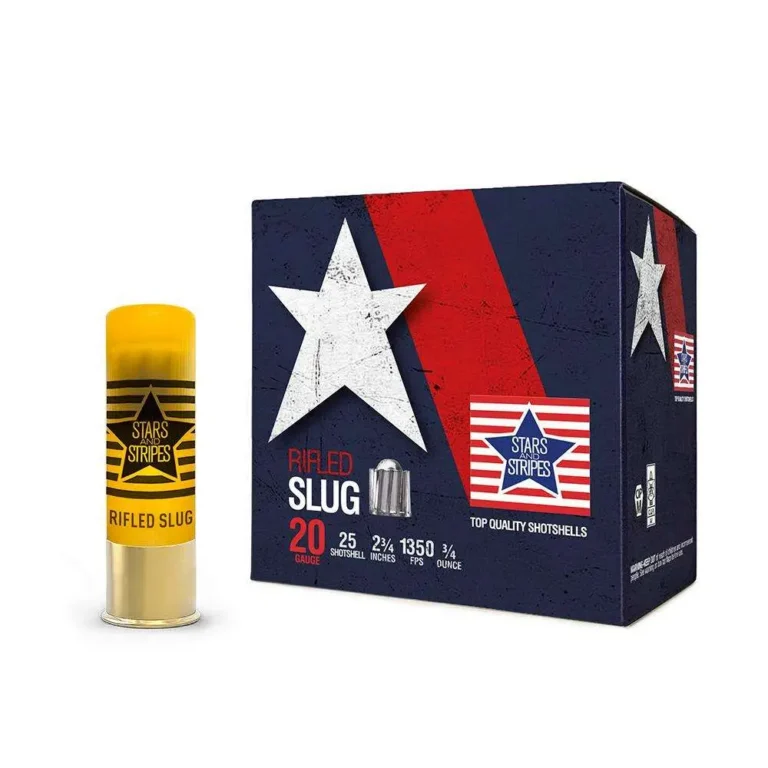 20ga 2 3/4” Slug  3/4 oz.1350 FPS 25RD