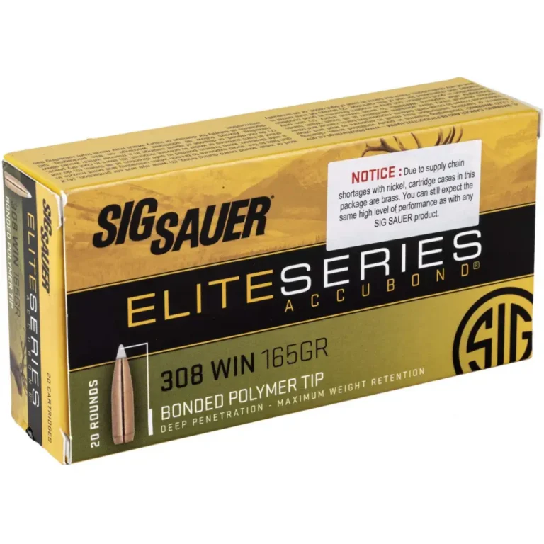 Sig AMMO 308 WIN 165GR ELITE ACCUBOND HUNTING BOX/20 Sig AMMO 308 WIN 165GR ELITE ACCUBOND HUNTING BOX/20