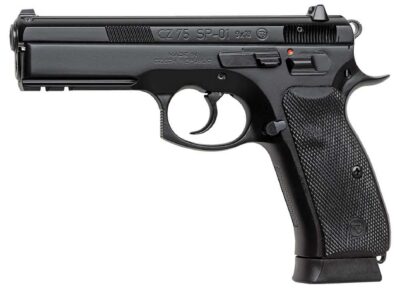 CZ 75 SP-01 9MM 4.6 FS RAIL RUBBER GRIPS 18RD