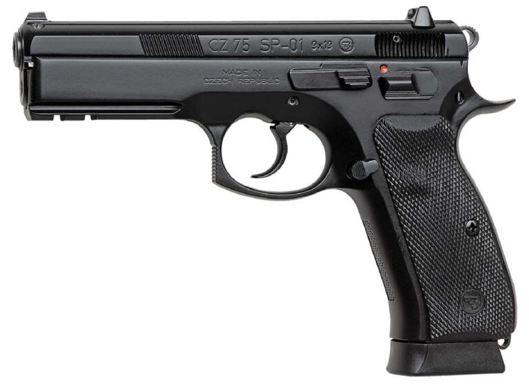 CZ 75 SP-01 9MM 4.6 FS RAIL RUBBER GRIPS 18RD